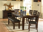 Ameillia 7 Piece Dining Set in Dark Oak by Home Elegance - HEL-586-82-7