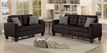 Sinclair 2 Piece Sofa Set in Chocolate by Home Elegance - HEL-8202CH