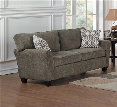 Alain Love Seat in Brownish Gray by Home Elegance - HEL-8225-2