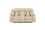 Amite Double Reclining Love Seat in Beige Fabric by Home Elegance - HEL-8229NBE-2