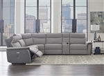 Maroni Reclining Sectional Sofa in Taupe Gray by Home Elegance - HEL-8259-6SCPWH