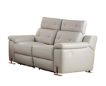 Vortex Power Double Reclining Love Seat in Light Grey by Home Elegance - HEL-8300-2PW