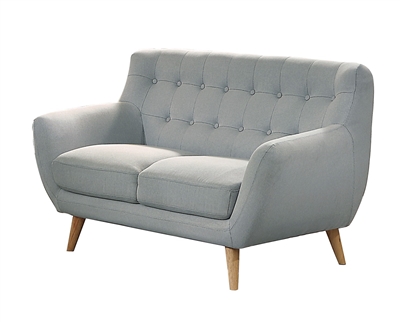 Anke Love Seat in Light Grey by Home Elegance - HEL-8312-2