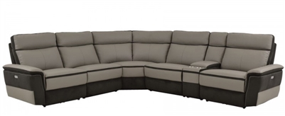 Laertes Sectional Reclining Sofa in Taupe by Home Elegance - HEL-8318-6C