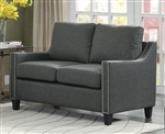 Pagosa Love Seat in Dark Grey by Home Elegance - HEL-8328-2