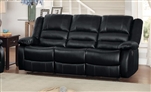 Jarita Double Reclining Sofa in Black by Home Elegance - HEL-8329BLK-3