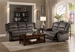 Jarita 2 Piece Double Reclining Sofa Set in Chocolate by Home Elegance - HEL-8329CH