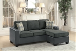 Slater Reversible Sofa Chaise in Gray by Home Elegance - HEL-8401GY-3SC