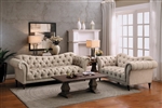 St. Claire 2 Piece Sofa Set in Brown by Home Elegance - HEL-8469