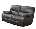 Pecos Power Double Reclining Love Seat in Grey by Home Elegance - HEL-8480GRY-2PW
