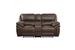 Proctor Double Reclining Love Seat in Brown Fabric by Home Elegance - HEL-8517BRW-2