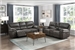 Proctor 2 Piece Power Double Reclining Sofa Set in Gray Fabric by Home Elegance - HEL-8517GRY-PW