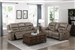 Hazen 2 Piece Double Reclining Sofa Set in Brown Fabric by Home Elegance - HEL-8538BR