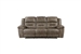 Hazen Double Reclining Sofa in Brown Fabric by Home Elegance - HEL-8538BR-3