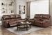 Newnan 2 Piece Double Reclining Sofa Set in Brown Fabric by Home Elegance - HEL-8549BRW