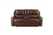 Newnan Double Glider Reclining Love Seat in Brown Fabric by Home Elegance - HEL-8549BRW-2