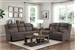 Camryn 2 Piece Double Reclining Sofa Set in Chocolate Fabric by Home Elegance - HEL-9207CHC