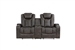 Tabor Power Double Reclining Love Seat in Brownish Gray Fabric by Home Elegance - HEL-9211BRG-2PWH