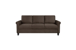Kenmare Sofa in Chocolate Fabric by Home Elegance - HEL-9235CH-3