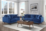 Rand 2 Piece Sofa Set in Navy by Home Elegance - HEL-9329BU