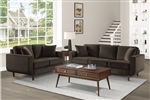 Rand 2 Piece Sofa Set in Chocolate Fabric by Home Elegance - HEL-9329CH