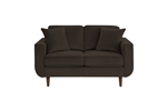 Rand Love Seat in Chocolate Fabric by Home Elegance - HEL-9329CH-2
