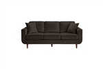 Rand Sofa in Chocolate Fabric by Home Elegance - HEL-9329CH-3