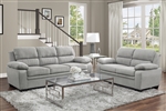 Holleman 2 Piece Sofa Set in Gray by Home Elegance - HEL-9333GY