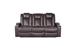 Caelan Power Double Reclining Sofa in Dark Brown Fabric by Home Elegance - HEL-9366DB-3PWH
