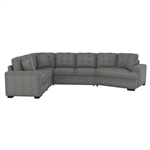 Logansport Sectional Sofa in Gray by Home Elegance - HEL-9401GRY-42LRU