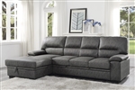 Michigan Sectional Sofa in Dark Gray by Home Elegance - HEL-9407DG-2LC3R