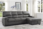 Michigan Sectional Sofa in Dark Gray by Home Elegance - HEL-9407DG-2RC3L