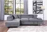 Cruz Sectional Sofa in Gray by Home Elegance - HEL-9412GY-SC