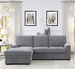 Morelia Sectional Sofa in Gray by Home Elegance - HEL-9468DG-2LC2R