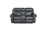 Granville Double Reclining Love Seat in Gray Fabric by Home Elegance - HEL-9488GY-2