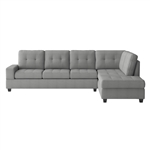 Maston Sectional Sofa in Gray by Home Elegance - HEL-9507GRY-SC
