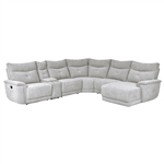 Tesoro Reclining Sectional Sofa in Mist Gray by Home Elegance - HEL-9509MGY-6LR5R