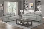 Mischa 2 Piece Sofa Set in Silver Gray by Home Elegance - HEL-9514SVE