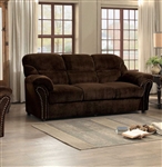 Valentina Sofa in Dark Brown by Home Elegance - HEL-9619DB-3