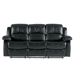 Cranley Power Double Reclining Sofa in Black by Home Elegance - HEL-9700BLK-3PW