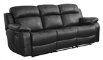 Marille Double Reclining Sofa in Black by Home Elegance - HEL-9724BLK-3