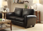 Rubin Love Seat in Black by Home Elegance - HEL-9734BK-2