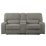 Borneo Power Double Reclining Love Seat in Mocha by Home Elegance - HEL-9849MC-2PWH