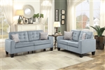 Lantana 2 Piece Sofa Set in Gray by Home Elegance - HEL-9957GY