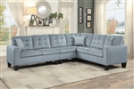 Lantana Sectional Sofa in Gray by Home Elegance - HEL-9957GY-SC