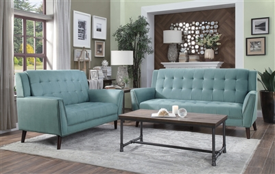 Broadview 2 Piece Sofa Set in Fog Gray by Home Elegance - HEL-9977FG