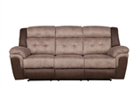 Chai Double Reclining Sofa in Two-tone Brown by Home Elegance - HEL-9980-3