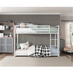 Jovie Twin/Twin Bunk Bed in White Finish by Home Elegance - HEL-B2010WH-1