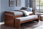 Rowe Twin/Twin Bed in Dark Cherry Finish by Home Elegance - HEL-B2013RTDC-1