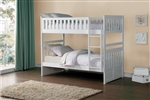 Galen Twin/Twin Bunk Bed in White Finish by Home Elegance - HEL-B2053W-1